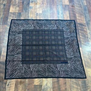 Zebra and Plaid Patterned Scarf Gianni Versace (BK1)